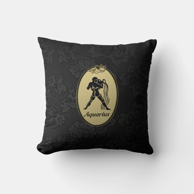 Aquarius Throw Pillow (Front)