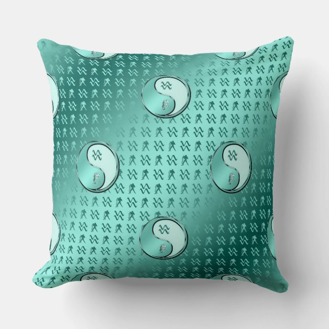 Aquarius Throw Pillow (Front)
