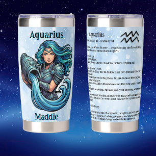 Aquarius Traits, Dates and Energy Personalized Insulated Tumbler