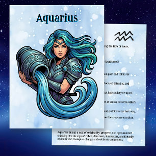 Aquarius Traits, Dates and Energy Postcard