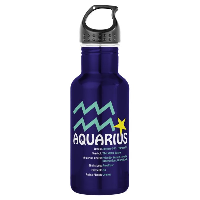Aquarius Traits Water Bottle (Front)