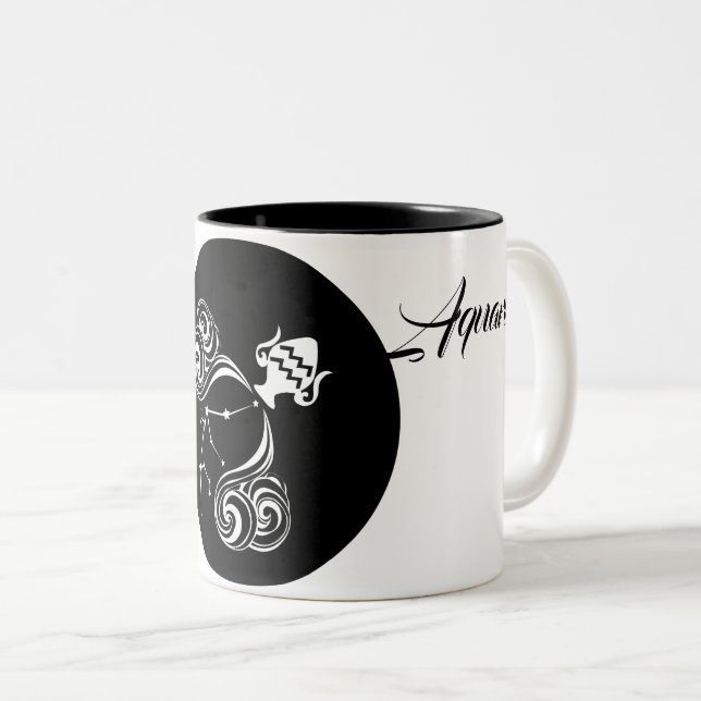 Aquarius Two-Tone Coffee Mug (Front Right)