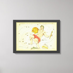 Aquarius, Vintage Constellation, Urania's Mirror Canvas Print