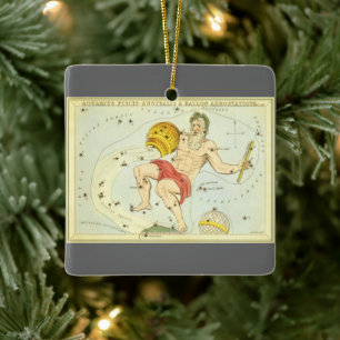 Aquarius, Vintage Constellation, Urania's Mirror Ceramic Ornament