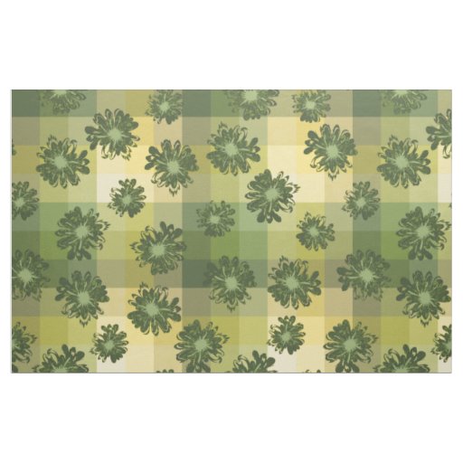 Aquarius Vintage Plaid & Psychedelic Floral Fabric