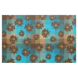 Aquarius Vintage Plaid & Psychedelic Floral Fabric