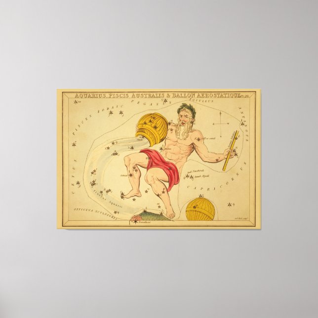 Aquarius  - Vintage Sign of the Zodiac Image (Front)