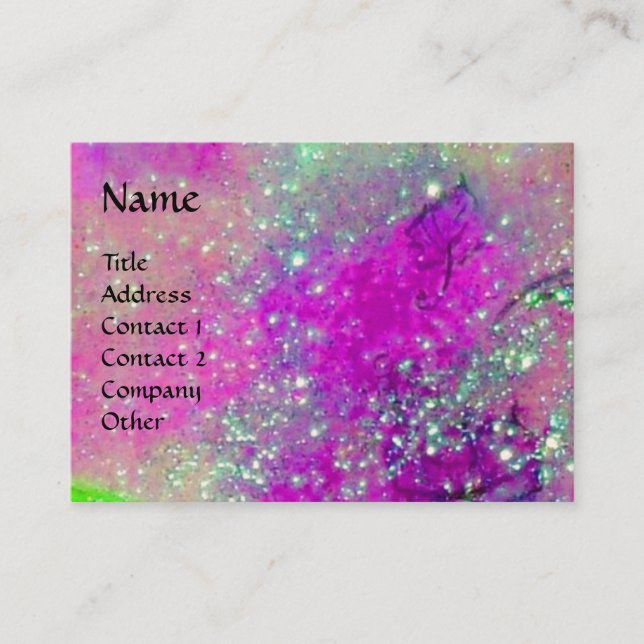 AQUARIUS ,violet purple gold yellow Business Card (Front)