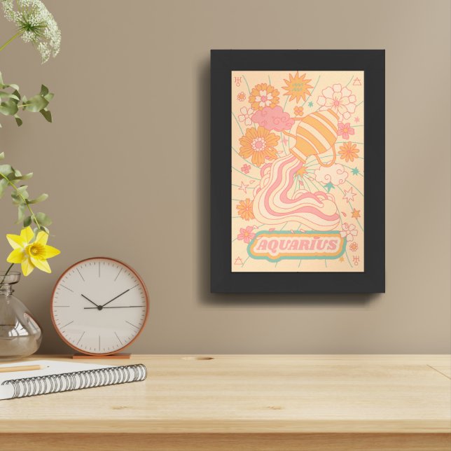Aquarius Wall Art Celestial Zodiac Pastel Dreams (Table Top)