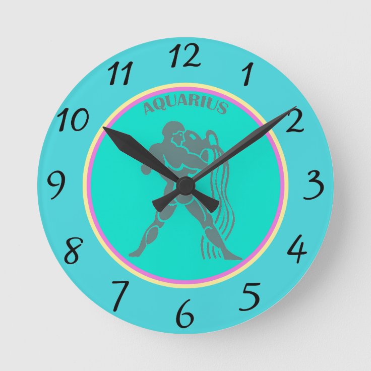 Aquarius Wall Clock Zazzle