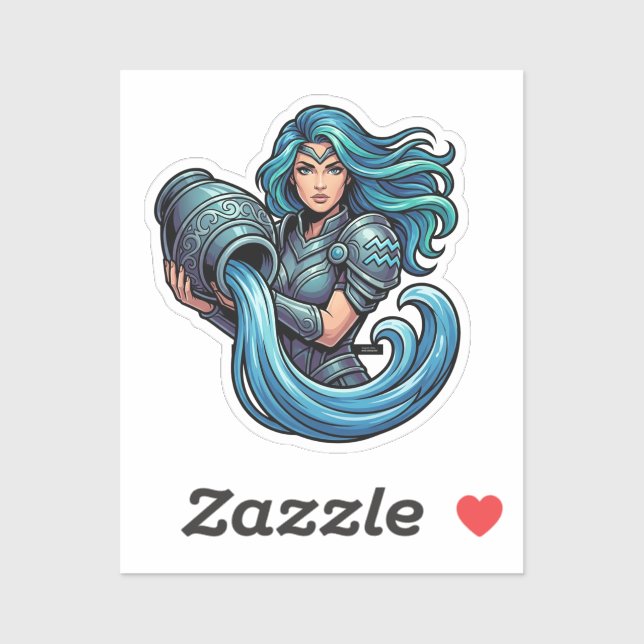 Aquarius Water Bearer Sticker (Sheet)