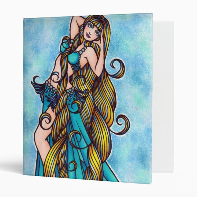 Aquarius Water Belly Dancing Goddess Binder (Front/Inside)