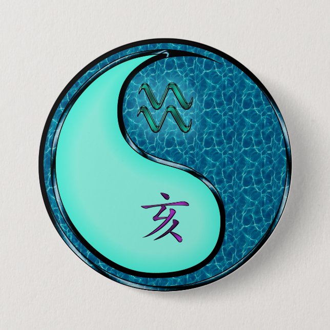 Aquarius & Water Boar Button (Front)