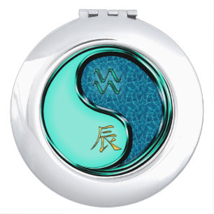 Aquarius & Water Dragon Compact Mirror