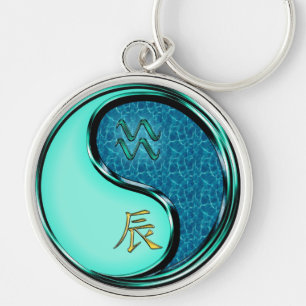 Aquarius & Water Dragon Keychain