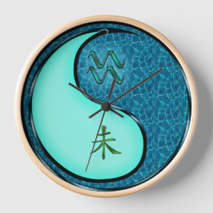 Aquarius & Water Goat Clock