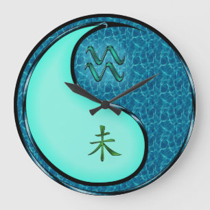 Aquarius & Water Goat Large Clock