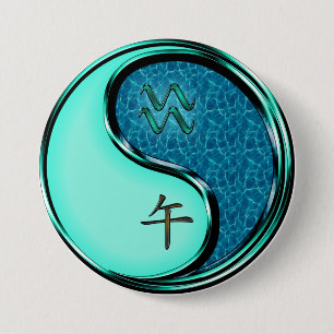 Aquarius & Water Horse Button