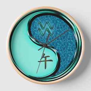 Aquarius & Water Horse Clock