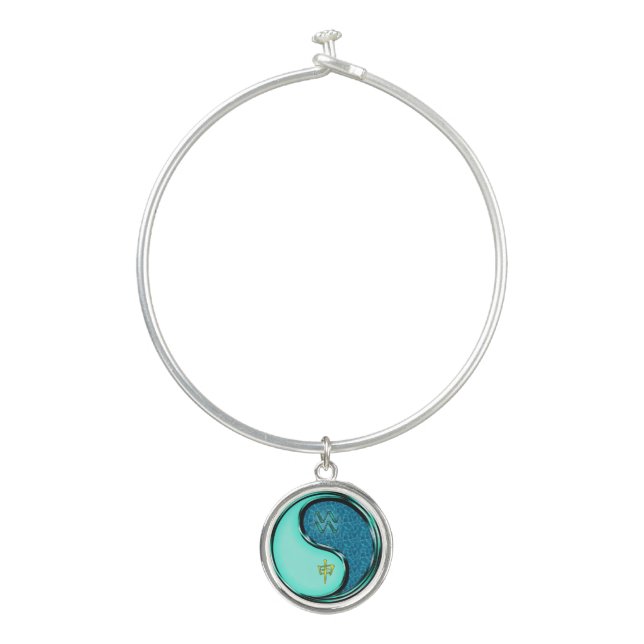 Aquarius & Water Monkey Bangle Bracelet (Front)