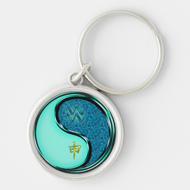 Aquarius & Water Monkey Keychain (Front)
