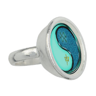 Aquarius & Water Monkey Photo Ring