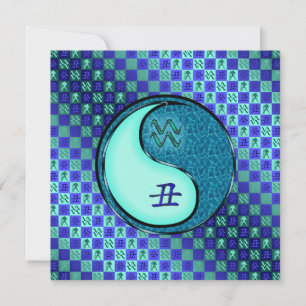 Aquarius & Water Ox Card