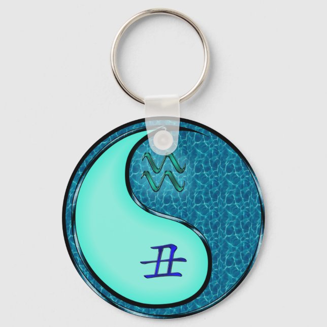 Aquarius & Water Ox Keychain (Front)