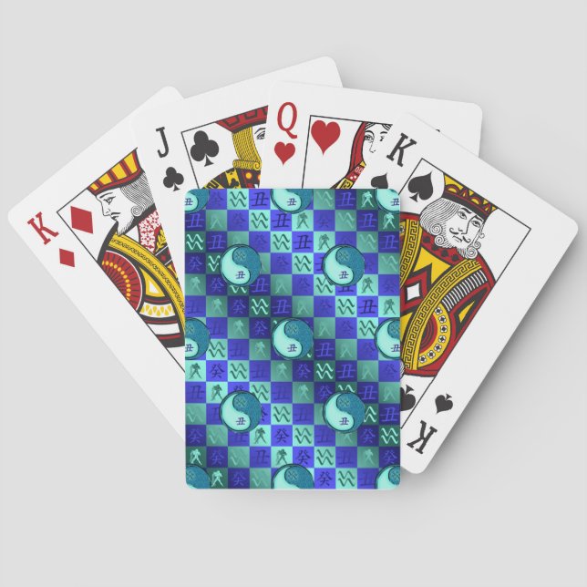 Aquarius & Water Ox Poker Cards (Back)