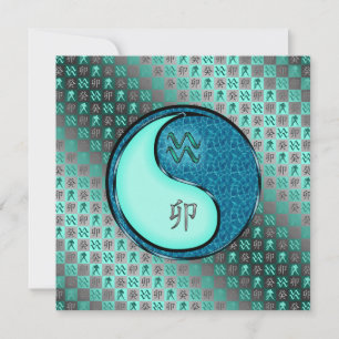 Aquarius & Water Rabbit Card