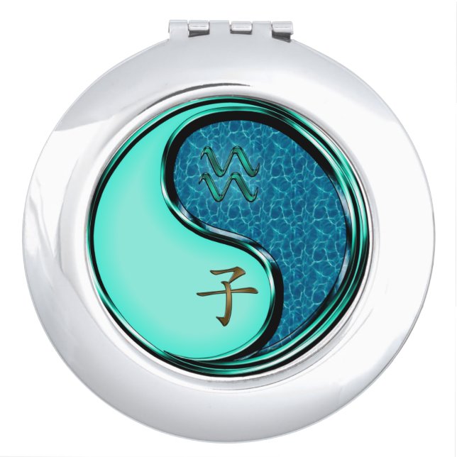 Aquarius & Water Rat Compact Mirror (Front)