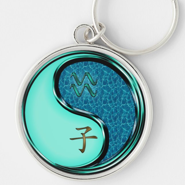Aquarius & Water Rat Keychain (Front)