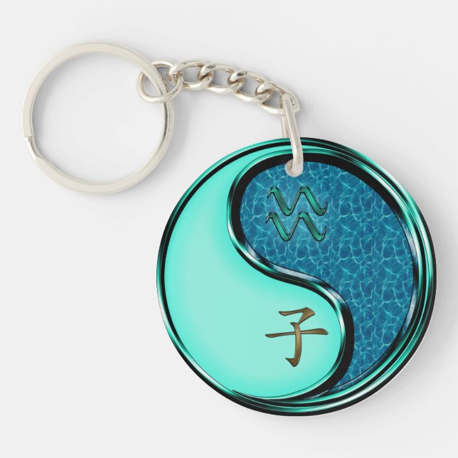 Aquarius & Water Rat Keychain (Front)