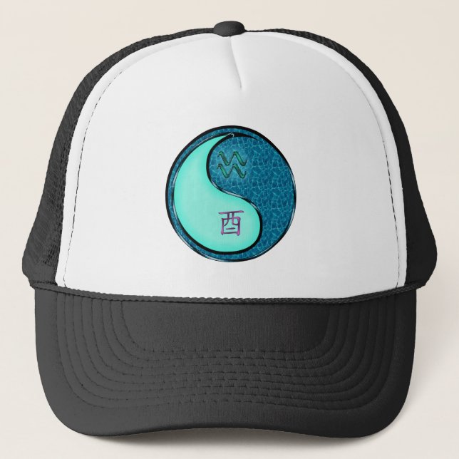 Aquarius & Water Rooster Trucker Hat (Front)