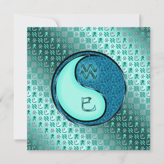 Aquarius & Water Snake Card (Front)
