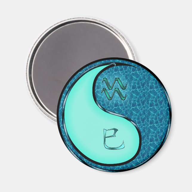 Aquarius & Water Snake Keychain Magnet (Front/Back)