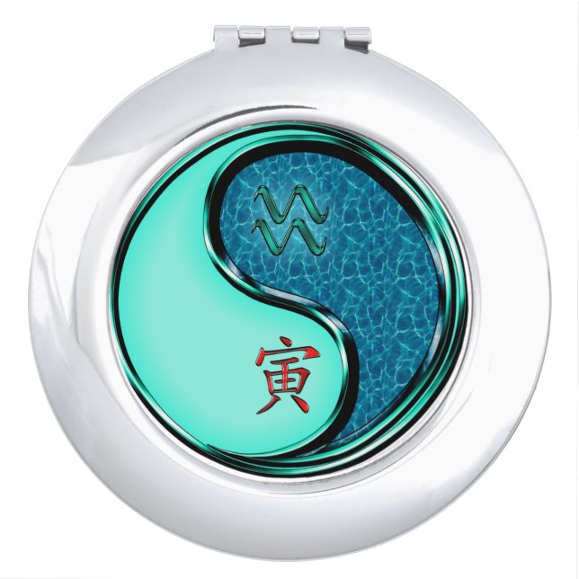 Aquarius & Water Tiger Compact Mirror (Front)