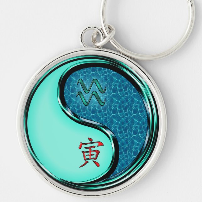 Aquarius & Water Tiger Keychain (Front)