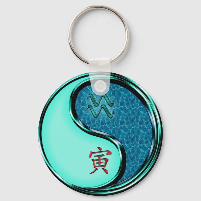 Aquarius & Water Tiger Keychain (Front)