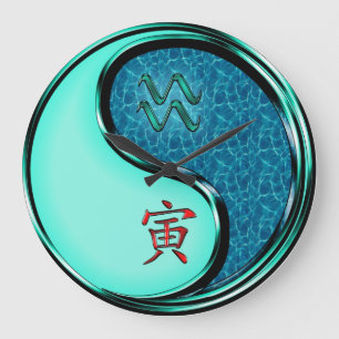 Aquarius & Water Tiger Large Clock