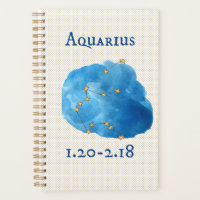 Aquarius watercolor planner