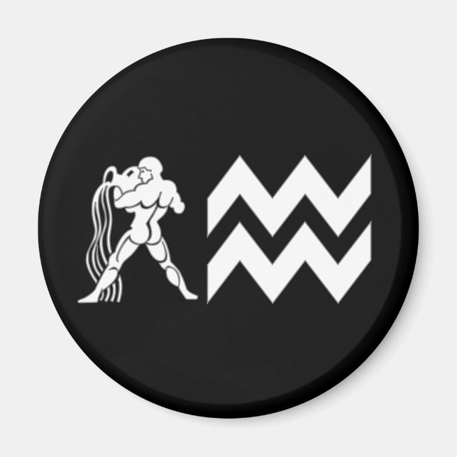 Aquarius with  Symbol Magnet (Front)