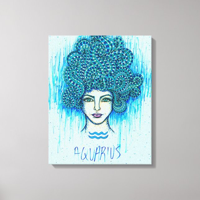 Aquarius Woman Canvas Print (Front)