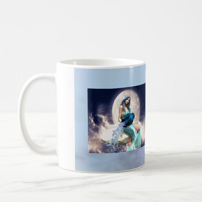 Aquarius – Woman Pouring Water From a Jug Coffee Mug (Left)