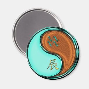 Aquarius & Wood Dragon Magnet