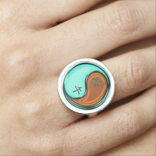 Aquarius & Wood Horse Ring