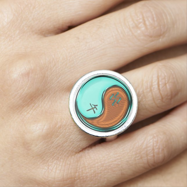 Aquarius & Wood Horse Ring (In Situ)