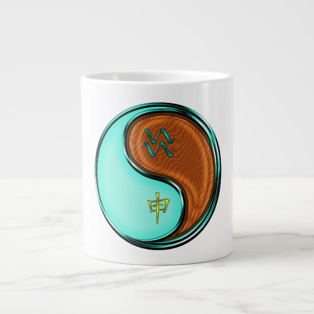 Aquarius & Wood Monkey Giant Coffee Mug (Front)