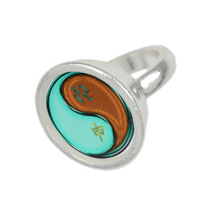 Aquarius & Wood Monkey Photo Ring