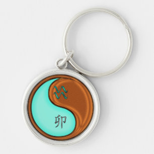 Aquarius & Wood Rabbit Keychain
